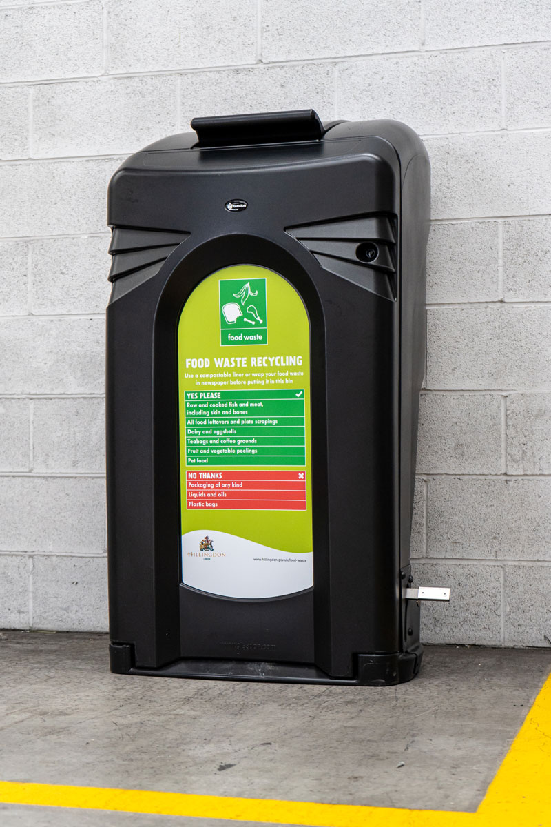 Nexus&reg; City 240 Food Waste Recycling Bin with personalised front graphic